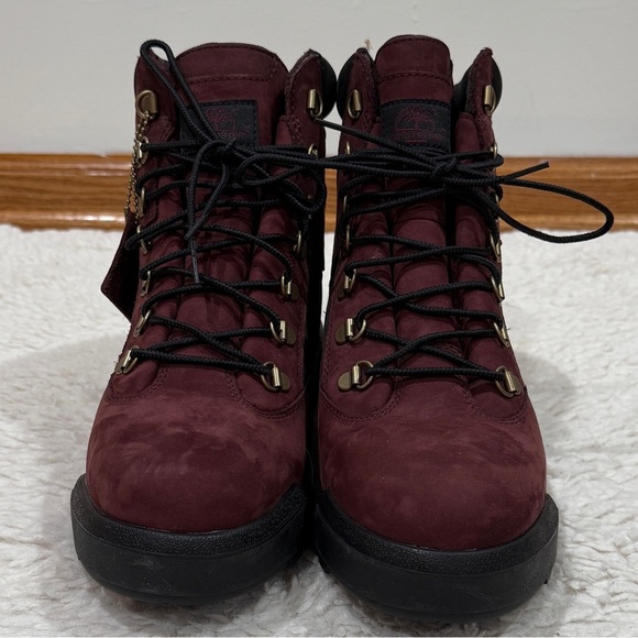 NWOB Timberland 6-Inch Field Boot Burgundy Men's Sz 9 A5W79 Waterproof Casual - Picture 4 of 14